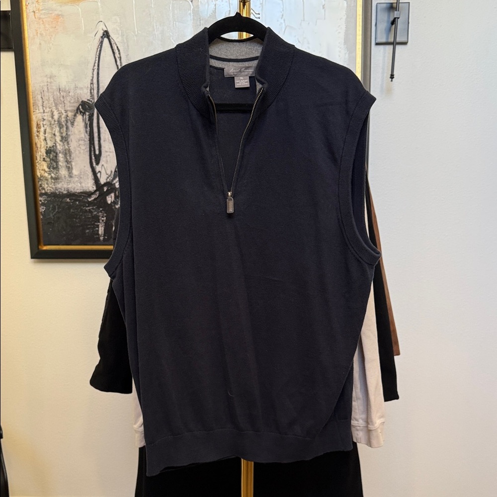 Daniel Cremieux Navy Zip Up Sweater Vest